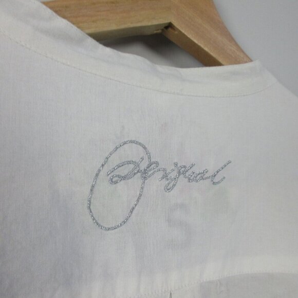 Desigual Women's White Embroidered Button Down Blouse Every Body Shirt S 138 - Picture 5 of 14